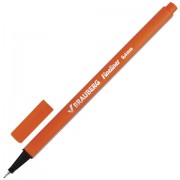 Ручка капиллярная BRAUBERG 'Aero', ОРАНЖЕВАЯ, трехгранная, металлический наконечник, линия письма 0,4 мм, 142249