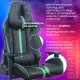 Кресло компьютерное BRABIX 'GT Carbon GM-120', две подушки, экокожа, черное/зеленое, 531929