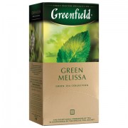 Чай GREENFIELD (Гринфилд) 'Green Melissa', зеленый, 25 пакетиков в конвертах по 1,5 г