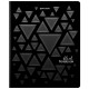 Тетрадь А5, 48 л., BRAUBERG, скоба, клетка, матовая ламинация, выборочный лак, 'Black' (микс в спайке), 404375