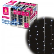 Электрогирлянда-занавес комнатная 'Штора' 3х2 м, 144 LED, холодный белый свет, 220 V, ЗОЛОТАЯ СКАЗКА, 591351