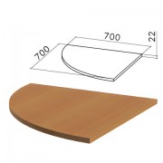 Стол приставной угловой 'Монолит', 700х700х750 мм, БЕЗ ОПОРЫ (640137), цвет орех гварнери, ПМ33.3