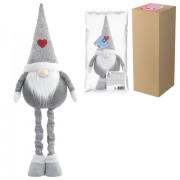 Украшение новогоднее интерьерное 70 см 'Гном Милаш', телескопические ножки, полиэстер, ЗОЛОТАЯ СКАЗКА, 592521