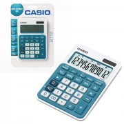Калькулятор настольный CASIO MS-20NC-BU-S (150х105 мм) 12 разрядов, двойное питание, белый/голубой, блистер, MS-20NC-BU-S-EC