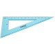 Треугольник пластиковый 30*13 см ПИФАГОР, тонированный, прозрачный, 210846