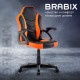 Кресло компьютерное BRABIX 'Shark GM-203', экокожа, черное/оранжевое, 532513