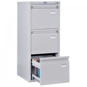 Шкаф картотечный ПРАКТИК 'A-43', 995х408х485 мм, 3 ящика для 126 подвесных папок, формат папок A4 (БЕЗ ПАПОК)