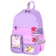 Рюкзак BRAUBERG PASTEL с термонашивками в комплекте, 'Not today', сиреневый, 40х29х14 см, 273127