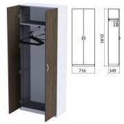 Шкаф для одежды 'Бюджет', 716х349х1810 мм, дуб толедо (КОМПЛЕКТ)