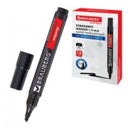 Маркер перманентный BRAUBERG 'Contract', ЧЕРНЫЙ, скошенный наконечник, 1-5 мм, 150469