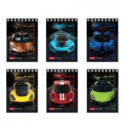 Блокнот МАЛЫЙ ФОРМАТ А7, 60 л., гребень, картон, клетка, HATBER, 'АвтоШоу', 066626, 60Б7В1гр