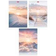 Тетрадь А4 48 л., HATBER, скоба, клетка, матовая ламинация, 'В моменте' (микс в спайке), 093515, 48Т4лВ1