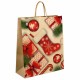 Пакет подарочный КОМПЛЕКТ 10 штук новогодний 26x13x32см, 'Christmas Kraft', ЗОЛОТАЯ СКАЗКА, 591961
