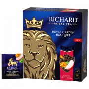 Чай RICHARD 'Royal Garden Bouquet' черный с яблоком и мятой, 100 пакетиков по 1,7 г, 102737
