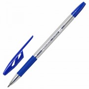 Ручки шариковые с грипом BRAUBERG 'ULTRA GT', НАБОР 8 ШТУК, СИНИЕ, корпус прозрачный, узел 1 мм, линия 0,5 мм, 144529