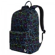 Рюкзак BRAUBERG DREAM универсальный с карманом для ноутбука, эргономичный, 'Neon cats', 42х26х14 см, 270771