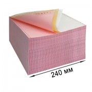 Бумага самокопирующая с перфорацией цветная, 240х305 мм (12'), 3-х слойная, 600 комплектов, DRESCHER, 110695