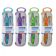 Готовальня BRAUBERG 'Modern', 2 предмета: циркуль 135 мм, грифель, пенал с подвесом, 210662