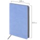 Ежедневник недатированный А5 138х213 мм BRAUBERG 'Metropolis Mix', под кожу, 136 л., голубой, 113296