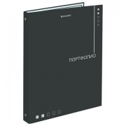 Папка-портфолио универсальная, 4 кольца, 20 файлов, 7БЦ матовая, BRAUBERG 'Minimalism', 117553