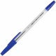 Ручка шариковая ОФИСБУРГ 'Line', корпус прозрачный, узел 1 мм, линия письма 0,5 мм, синяя, 143206