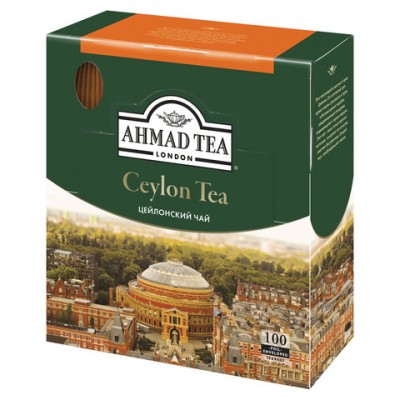 Чай AHMAD 'Ceylon Tea', черный, 100 пакетиков с ярлычками по 2 г, 163i-08
