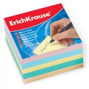 Блок для записей ERICH KRAUSE непроклеенный, куб 9х9х5 см, цветной, 5139