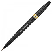Ручка-кисть PENTEL (Япония) 'Brush Sign Pen Artist', линия письма 0,5-5 мм, охра, SESF30C-Y