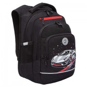 Рюкзак GRIZZLY школьный, анатомическая спинка, 2 отделения, для мальчиков, 'YOUR ROUTE', 25х40х22 см, RB-550-1/2