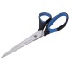 Ножницы BRAUBERG 'Office-Expert', 216 мм, резиновые вставки, сине-черные, 3-х сторонняя заточка, блистер, 231563