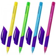 Ручка шариковая масляная с грипом BRAUBERG 'Extra Glide GT Color', СИНЯЯ, трехгранная, игольчатый наконечник 0,7 мм, линия 0,5 мм, 144264