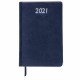 Ежедневник датированный 2021 А5 (138х213 мм) BRAUBERG 'Profile', балакрон, синий, 111384