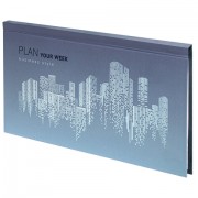 Планинг-еженедельник недатированный (165х90 мм) STAFF, твердая обложка, УФ-ЛАК, 64 л., 'Metropolis', 113514