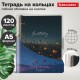Тетрадь на кольцах А5, 175х215 мм, 120 л., гибкий пластик, клапан, BRAUBERG STYLISH, 'Цветы в саду', 405224