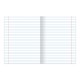 Тетрадь 12 л. BRAUBERG ЭКО '5-КА', линия, обложка плотная мелованная бумага, ЗЕЛЕНАЯ, 104763