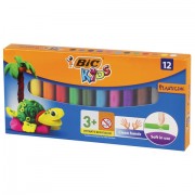 Пластилин мягкий BIC 'Kids', 12 цветов, 120 г, картонная упаковка, 947713