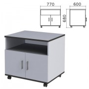 Тумба для оргтехники 'Монолит', 770х600х680 мм, 2 двери, полка, цвет серый, ТМ30.11