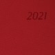 Ежедневник датированный 2021 А5 (138х213 мм) BRAUBERG 'Stylish', кожзам, красный, 111445