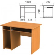 Стол компьютерный 'Фея', 1000х700х750 мм, с тумбой, цвет орех милан, СФ05.5