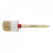 Кисть круглая 60 мм, натуральная щетина, деревянная ручка, для масляных красок, лаков, MATRIX, 82088