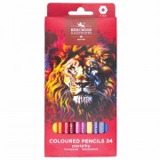 Карандаши цветные KOH-I-NOOR 'RED LION' 24 цвета, шестигранные, 2,8 мм, натуральное дерево, 3554/24, 3554024063KS