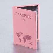 Обложка для паспорта 'Passport map', экокожа soft-touch, розовая, STAFF, 238759