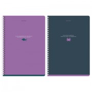 Тетради ДЭК А4 96 л. КОМПЛЕКТ 2 шт. BRAUBERG гребень, клетка, Soft Touch, MONOCOLOR, 404647