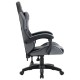 Кресло компьютерное DEFENDER 'Strider', 2 подушки, ткань/экокожа, черное/серое, 64056