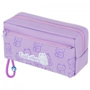 Пенал ЮНЛАНДИЯ ЮНИОР, 2 отделения, 'Cool vibes', 21х9х8 см, 273821