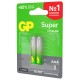 Батарейки КОМПЛЕКТ 2 шт., GP Super G-Tech, AAA (LR03, 24А), алкалиновые, мизинчиковые, блистер, 24A-2, 24A-2CR2