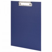 Доска-планшет STAFF 'EVERYDAY' с прижимом А4 (225х316 мм), картон/бумвинил РОССИЯ, синяя, 229052