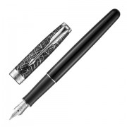 Ручка перьевая PARKER 'Sonnet Challenge CT', корпус черный лаковый, палладиевые детали, черная, 2054822