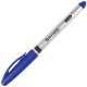 Ручка-роллер BRAUBERG 'Control', СИНЯЯ, корпус серебристый, узел 0,5 мм, линия письма 0,3 мм, 141554