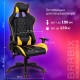 Кресло компьютерное BRABIX 'GT Master GM-110', две подушки, экокожа, черное/желтое, 531927
